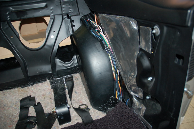 Wires run in the car